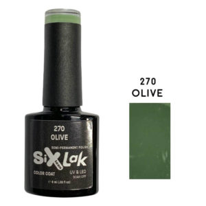 Ημιμόνιμο Βερνίκι SixLak Uv & Led Soak Off No270 Olive 8ml