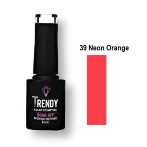 Ημιμόνιμο Βερνίκι Trendy Soak Off No39 Neon Orange 6ml