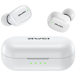 Ασύρματα Bluetooth Ακουστικά με Βάση Φόρτισης Awei T13 (Λευκά)