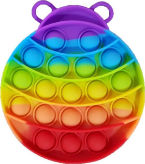 Push pop it Bubble Fidget Toy Stress Reliever rainbow colours Rainbow Bee
