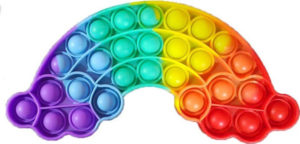 Push pop it Bubble Fidget Toy Stress Reliever rainbow colours Rainbow