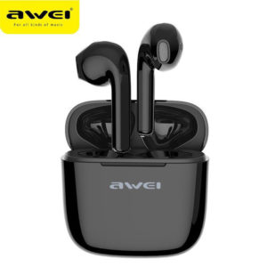 Awei T26 Pro In-ear Bluetooth Handsfree Ακουστικά με Θήκη Φόρτισης Μαύρα