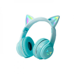 Cat Ear Headset Ασύρματα/Ενσύρματα On Ear Ακουστικά Πράσινο BT612