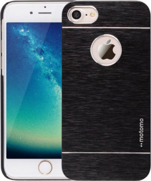 Motomo Back Cover Μεταλλικό Μαύρο (iPhone 8/7)