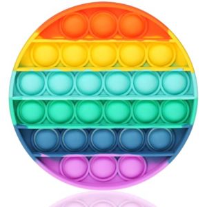 Push pop it Bubble Fidget Toy Stress Reliever rainbow colours Στρογγυλό