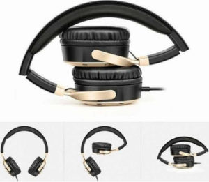 Andowl Q-69 Ασύρματα Bluetooth On Ear Ακουστικά με 9 ώρες Λειτουργίας Χρυσά