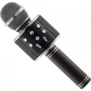 Ασύρματο Μικρόφωνο Bluetooth με Ενσωματωμένο Ηχείο και Karaoke OEM Microphone Q7 WS-858 ΜΑΥΡΟ-ΟΕΜ
