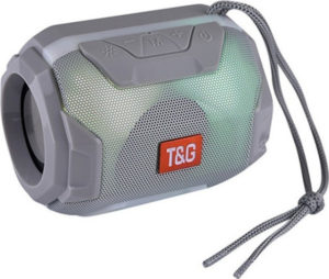 T&G TG162 LED Stereo Portable Bluetooth Speaker with Subwoofer - Grey