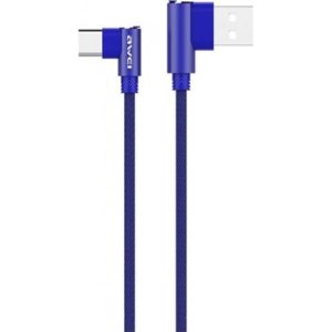 Awei CL-33 Καλώδιο Φόρτισης 1.2m L Type Type-C Fast Charging Data Cable Μπλε
