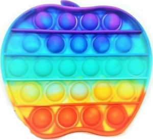 Push pop it Bubble Fidget Toy Stress Reliever Μήλο Rainbow Colours