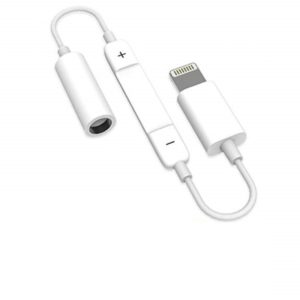 OEM iPhone 7/8 / X Lightning σε υποδοχή ακουστικών 3,5 χιλιοστών με έλεγχο έντασης ήχου και διακόπτη