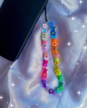 Διακοσμητικό Λουράκι με Χάντρες Fashion Jewelry για κινητό - rainbow colours M202