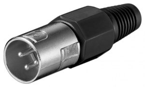 POWERTECH βύσμα μικρόφωνου XLR CAB-V034, 3 Pin, μαύρο CAB-V034