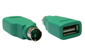 POWERTECH αντάπτορας USB 2.0 θηλυκό σε PS2 αρσενικό CAB-U021, πράσινος CAB-U021