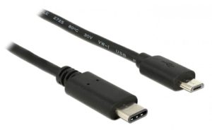POWERTECH Καλώδιο USB Type-C σε USB Micro CAB-UC011, 1m, μαύρο CAB-UC011