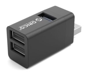 ORICO mini USB hub MINI-U32L, 3x USB ports, μαύρο MINI-U32L-BK-BP
