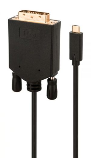 POWERTECH καλώδιο USB Type-C σε DVI CAB-UC050, Full HD, 2m, μαύρο CAB-UC050