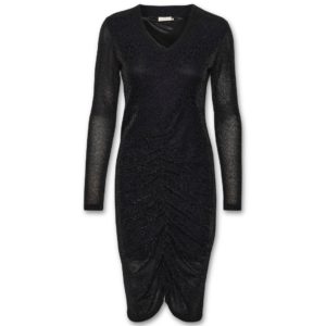 Ντραπέ φόρεμα μαύρο Natja Kaffe - Μαύρο, M