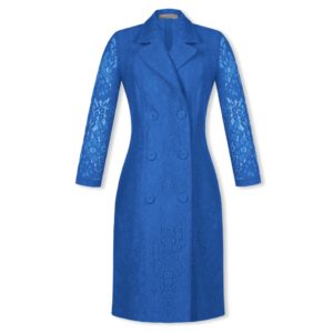 Φόρεμα σακάκι από δαντέλα Rinascimento - Μπλε ελεκτρίκ, M