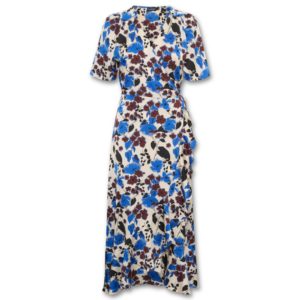 Μίντι κοντομάνικο κρουαζέ φόρεμα Karven Soaked in Luxury - Μπλε ελεκτρίκ, L