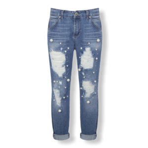 Τζιν παντελόνι με σκισίματα Pearl Rinascimento - L, Denim Blue