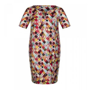 Καθημερινό κοντομάνικο φόρεμα Plus Size Kitana by Rinascimento - Κόκκινο, 5XL