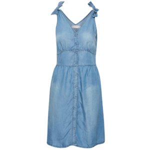Τζιν αμάνικο φόρεμα Esther Cream - S, Μπλε