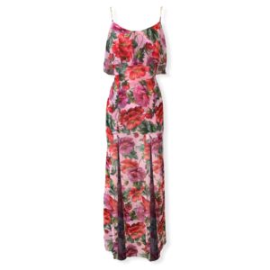 Μακρύ φόρεμα με σκισίματα Rinascimento - L, Ροζ