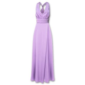 Μωβ μακρύ σατέν φόρεμα Rinascimento - Μώβ, XL