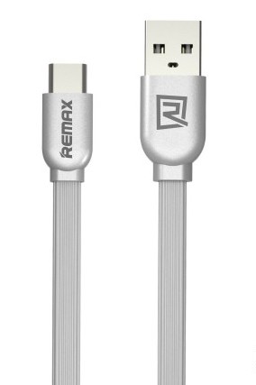 Data cable USB 2.0 to USB 3.1 Type-C, Remax RC-047a, 1м, Silver - 14337