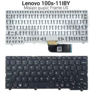 Πληκτρολόγιο Lenovo Ideapad 100s-11IBY No Frame US Μαύρο