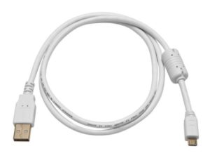 Data cable No brand USB - micro USB, With ferrite, White, 3m - 14213