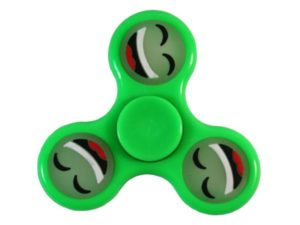 Fidget Spinner Toy - EMOJI HAPPY GREEN (GLOW IN THE DARK)