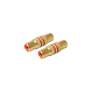 DELOCK Adaptor Rca F/F, Metal, Gold-Red 84503