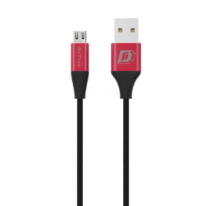 Data cable DeTech DE-C22M, Micro USB, 1.0m, Black - 40103