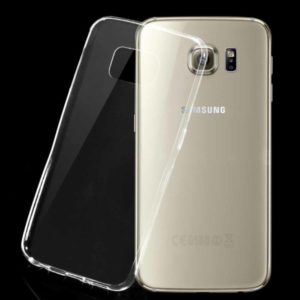 Protector No brand for Samsung Galaxy S6, Super slim 0.3mm, Silicone, White, Transperant - 51325