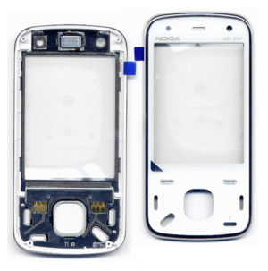 Προσοψη Για Nokia N86 Ασπρη Εμπρος Με Τζαμι,Ακουστικο,Μεταλλικο Frame OR