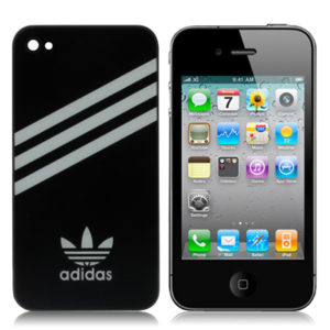 Adidas Series Glass Replacement Back Cover for iPhone 4 (Μαύρο)
