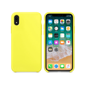 Silicone case No brand, For Apple iPhone XR, Soft touch, Yellow - 51657
