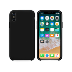 Silicone case No brand, For Apple iPhone XS Max, Soft touch, Black - 51660