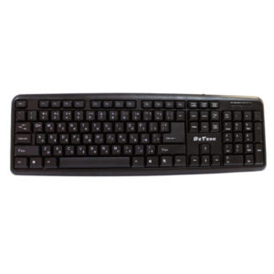 Keyboard DeTech KB300S, USB, Cyrillic, Black - 6031