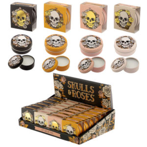 Funky Lip Balm in a Tin - Skulls and Roses Design