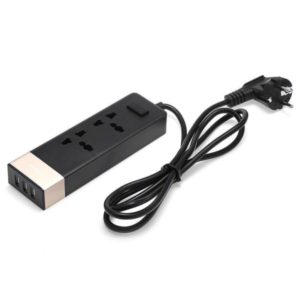 Electrical power strip 2 plugs, 3 USB Charging ports, 4.1A, Remax RU-S3 Business, Black White - 14408
