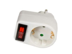 Arcas plug adapter single with switch