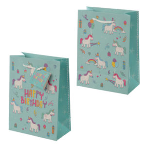 Happy Birthday Rainbow Unicorn Medium Gift Bag