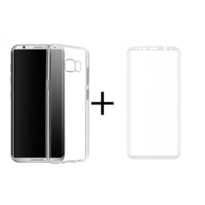 3D Glass protector + Case, Remax Crystal, for Samsung Galaxy S8 Plus, White - 52304