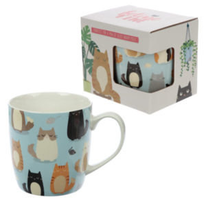 Collectable New Bone China Mug - Feline Fine Cat Design