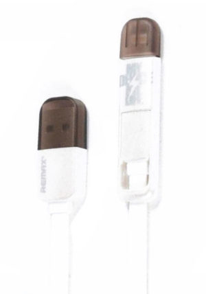 Data cable 2 in 1 micro USB Iphone Lighting, Remax Transformers, 1m, White - 14363