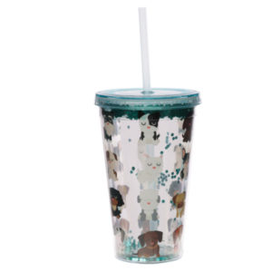 Dog Squad Double Walled Cup with Lid and Straw