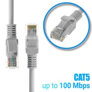 Καλώδιο Ethernet 3m CAT 5E Γκρι